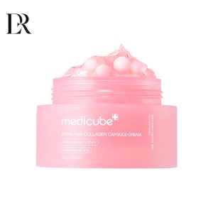 کرم رفع خطوط ریز کپسولی کلاژن صورتی مدی کیوب