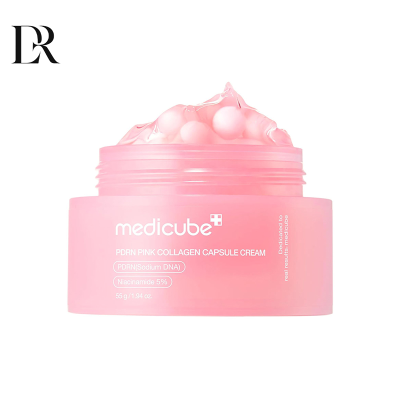 کرم رفع خطوط ریز کپسولی کلاژن صورتی مدی کیوب